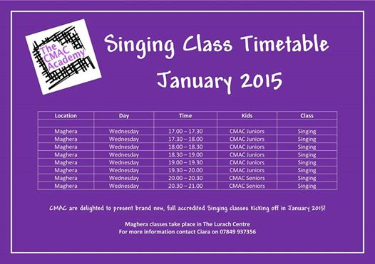 CMAC Singing Classes